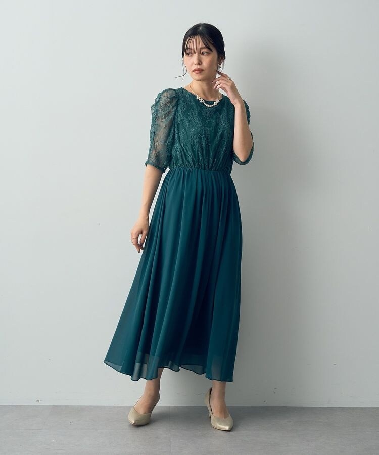 パワーショルダーレースドレス | イェッカ ヴェッカ(YECCA VECCA