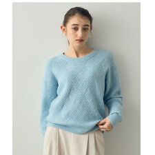 ダイヤ柄スパンコールニット