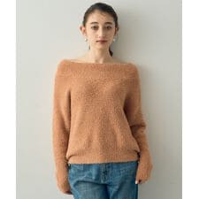 2wayラメフェザーニット