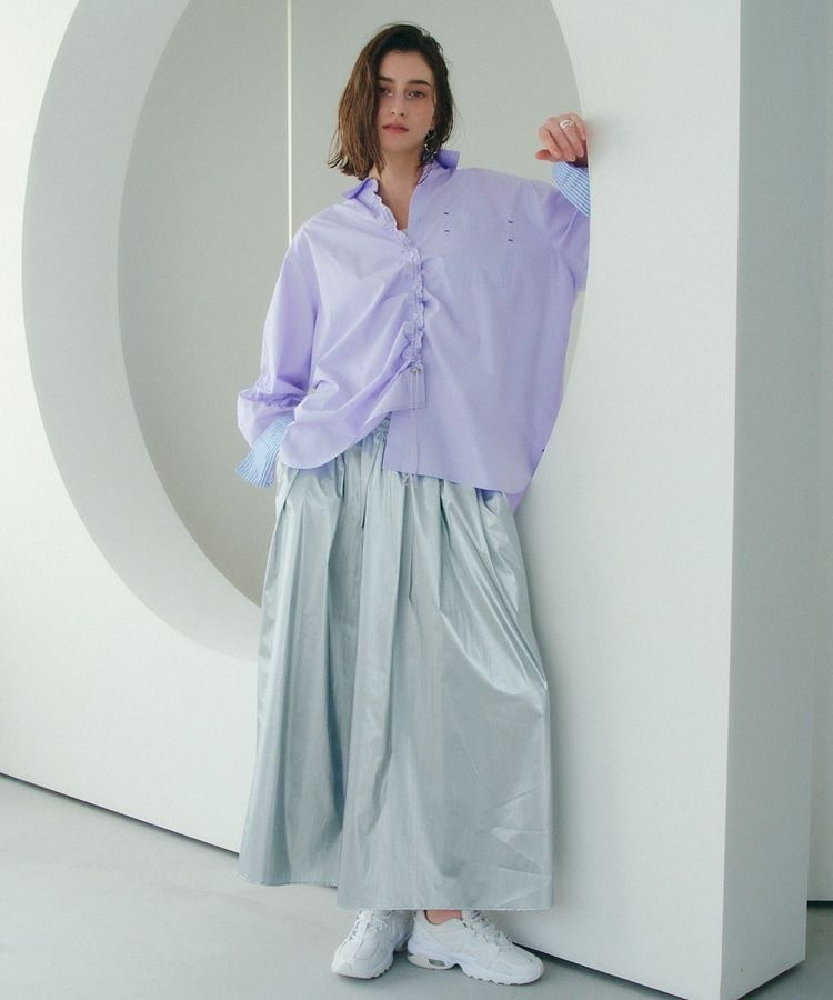 美品 24SS アーバンリサーチロッソ バックファスナーリネン混ロングスカート 美品 24SS アーバンリサーチロッソ バックファスナーリネン混