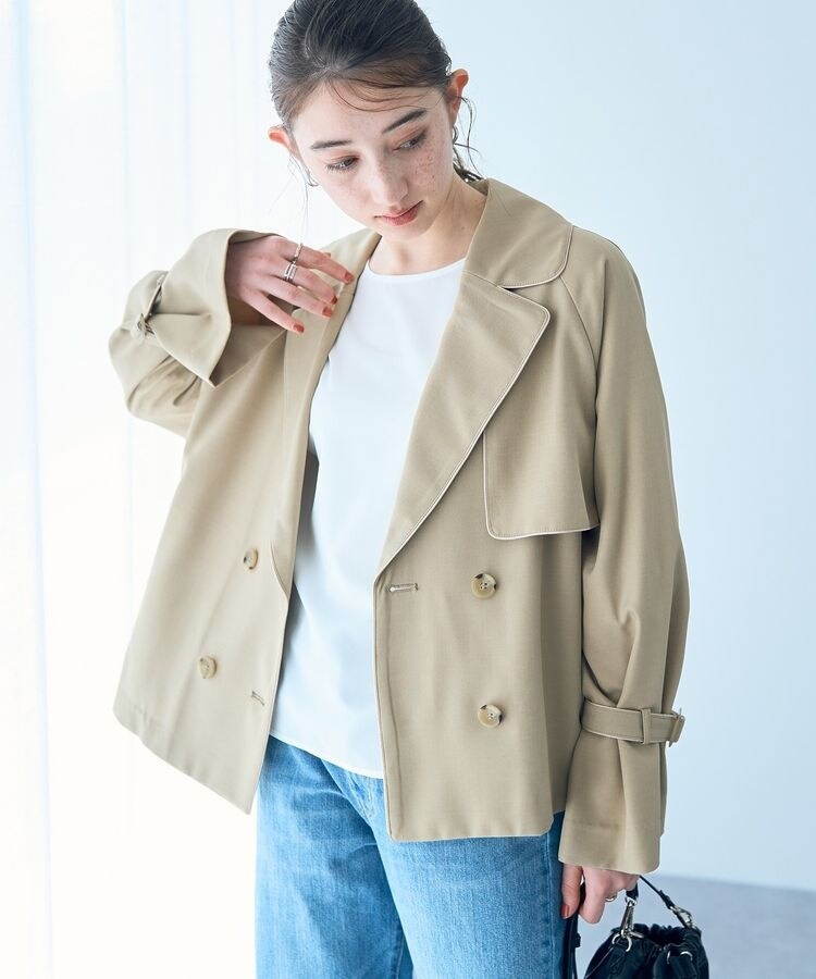 専用です！！【タグ付き】ショートトレンチコート　イエッカベッカ パイピングショートトレンチコート | イェッカ ヴェッカ(YECCA VECCA