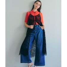 綿麻バギーデニムパンツ