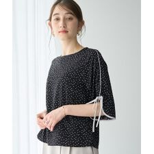 配色リボンブラウス
