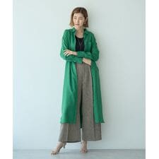 2wayフレンチリネンロングシャツワンピース