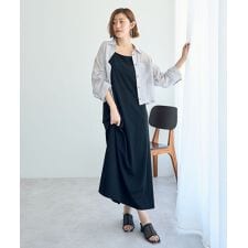 【2点SET】ドロストシアーシャツセットキャミワンピース