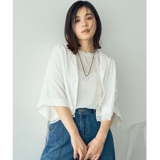 【接触冷感】クロップドデザインジャケット