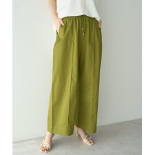 コットンイージーピンタックワイドパンツ