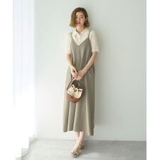 2wayレースアップキャミワンピース
