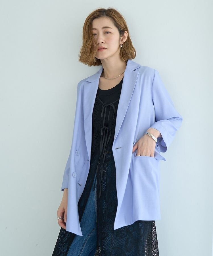 最安値 LILY BROWN フォックスブレンドトリムニットジャケット LILY BROWN（リリーブラウン）の「フォックスブレンドトリム