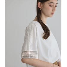 レースMIXドルマンブラウス