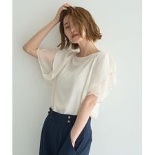 リボンスリーブブラウス