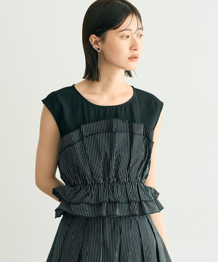 イェッカ ヴェッカ YECCA VECCA フレアブラウス （ブラック） イェッカ ヴェッカ YECCA VECCA フレアブラウス （ブラック