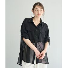 メッシュMIXデザインシャツ