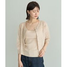 【2点SET】インナーセットレース柄カーディガン