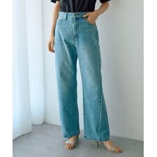 ルーズストレートデニムパンツ