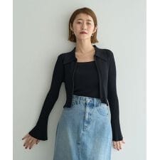 イェッカ ヴェッカ(YECCA VECCA)の【2点SET】キャミセット襟付きZIPカーディガン