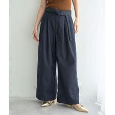 ベルト付き2wayタックワイドパンツ