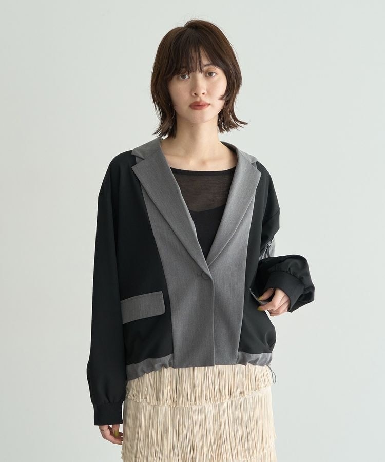 フォックスブレンドトリムニットジャケット | リリーブラウン