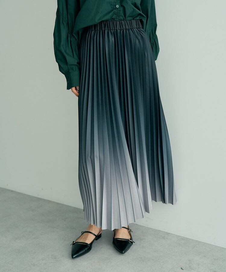 グラデーションラインプリーツスカート | イェッカ ヴェッカ(YECCA