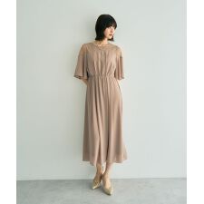 レース切替シフォンドレス