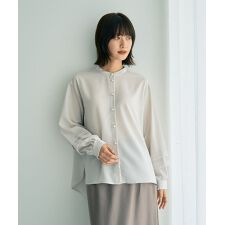 2way裾アレンジパール釦ブラウス