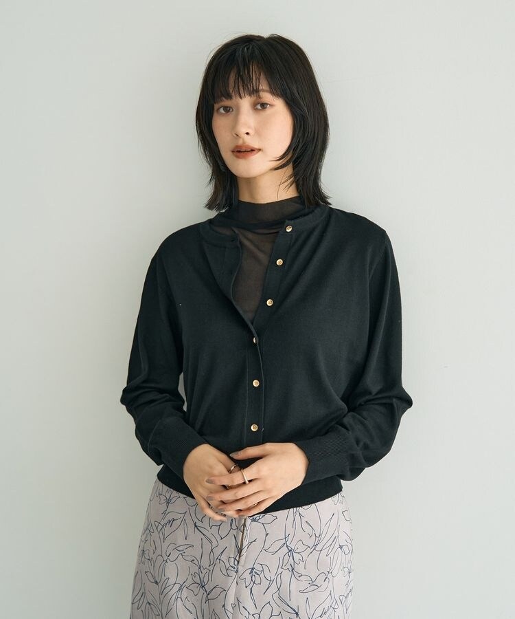 新型】メタルボタン5分袖ニットカーディガン｜LOUNIE（ルーニィ）公式