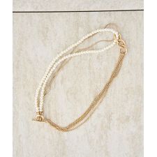 パールチェーンショートネックレス