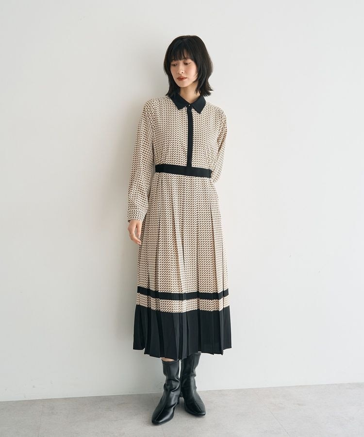 イェッカ ヴェッカ（YECCA VECCA）/ジオメ柄プリーツワンピース ジオメ柄プリーツワンピース | イェッカ ヴェッカ(YECCA VECCA