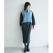 【2点SET】ZIPベストセットニットワンピース