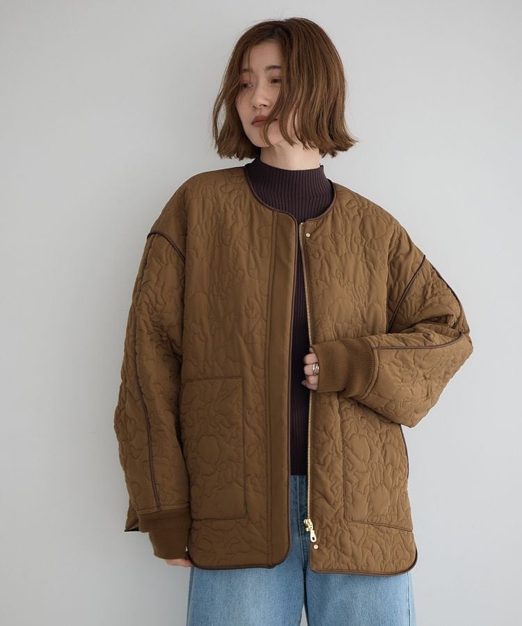 スカラップ刺繍ナイロンキルティングCPOジャケット | スーパー