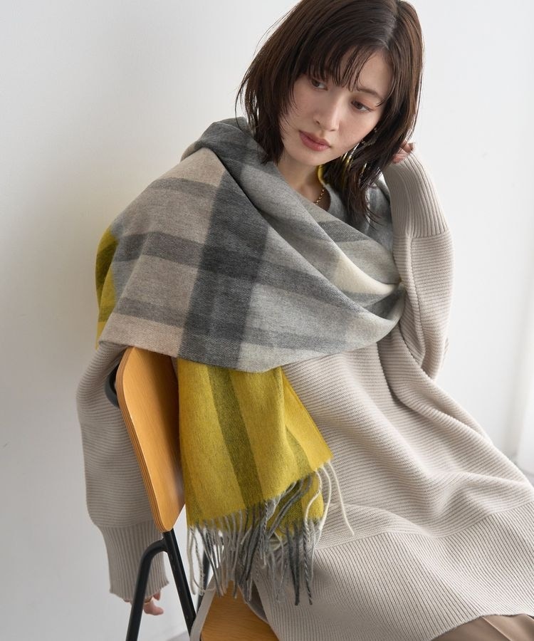 BEARシリーズ＞Holidayベア刺繍チェックストール | ジル バイ ジル