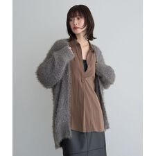 イェッカ ヴェッカ(YECCA VECCA)の【尾崎紗代子×YECCA VECCA】ブークレフェザーニットカーディガン