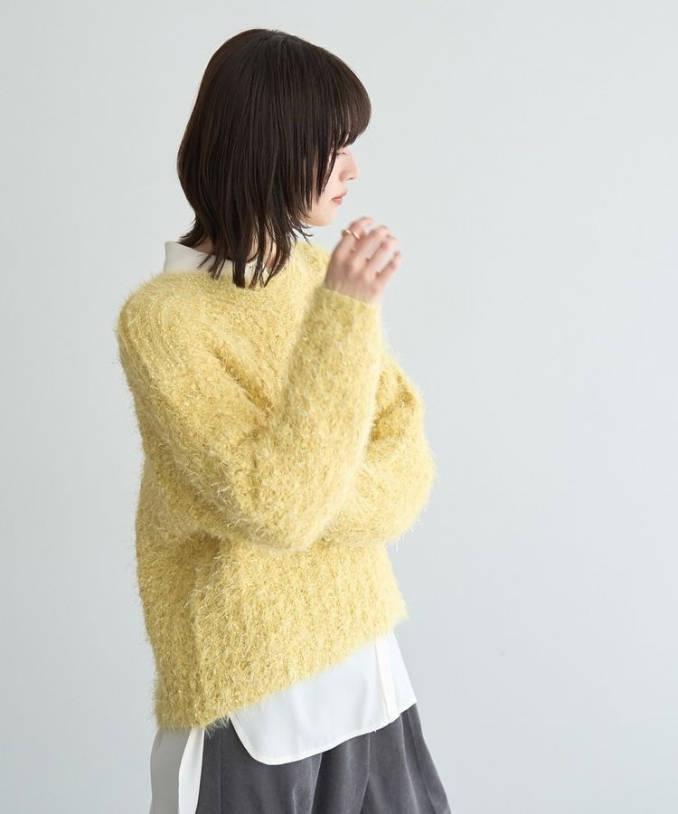 フリンジツイードニットワンピース | ナチュラルビューティー