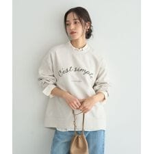 起毛ロゴプルオーバー