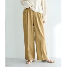 裏起毛サテンリラックスパンツ