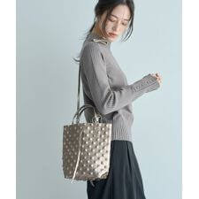 【MILLELA FIRENZE】エンボスメタリックトート
