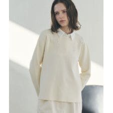 2way襟付きレースニット