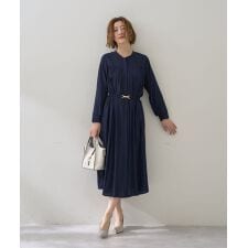 ベルト付きギャザーワンピース