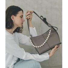 パールチャーム付きリボンベルトバッグ