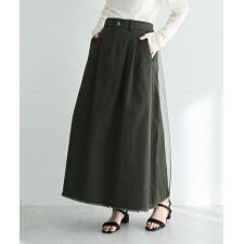 異素材MIXロングスカート