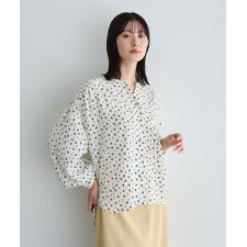 2wayボリューム袖花柄ブラウス