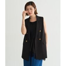 ドライタッチ金釦テーラードジレ