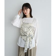 スカーフ柄オーバーキャミ