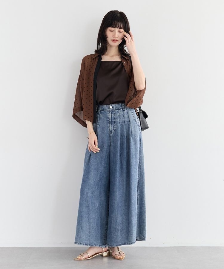 バイオ加工ヴィンテージデニムワイドパンツ | イェッカ ヴェッカ(YECCA