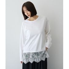 レースヘムロンTee