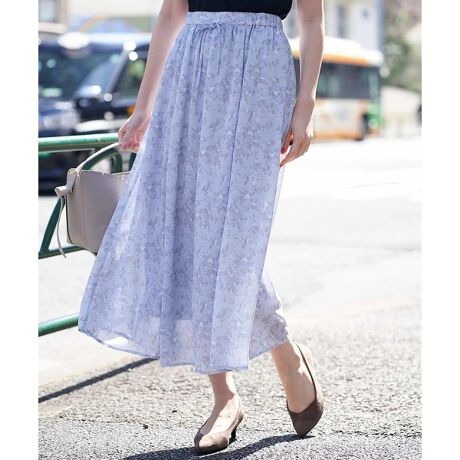 プリントギャザーフレアスカート オフオン Ofuon Euhfm110 ファッション通販 マルイウェブチャネル