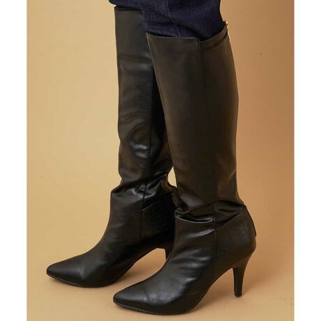 フェイクレザーロングブーツ オフオン Ofuon Ey6km ファッション通販 マルイウェブチャネル