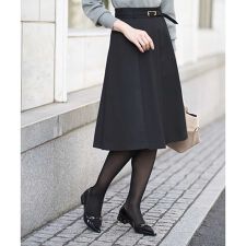 【洗濯機で洗える】ベルト付きフレアスカート | オフオン(OFUON)