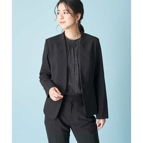 名品シリーズ/洗濯機で洗える/セットアップ対応】カラーレスジャケット  