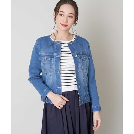 洗濯機で洗える】ノーカラーストレッチGジャン | オフオン(OFUON  